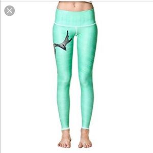 Teeki Deer Medicine Teal Yoga Leggings